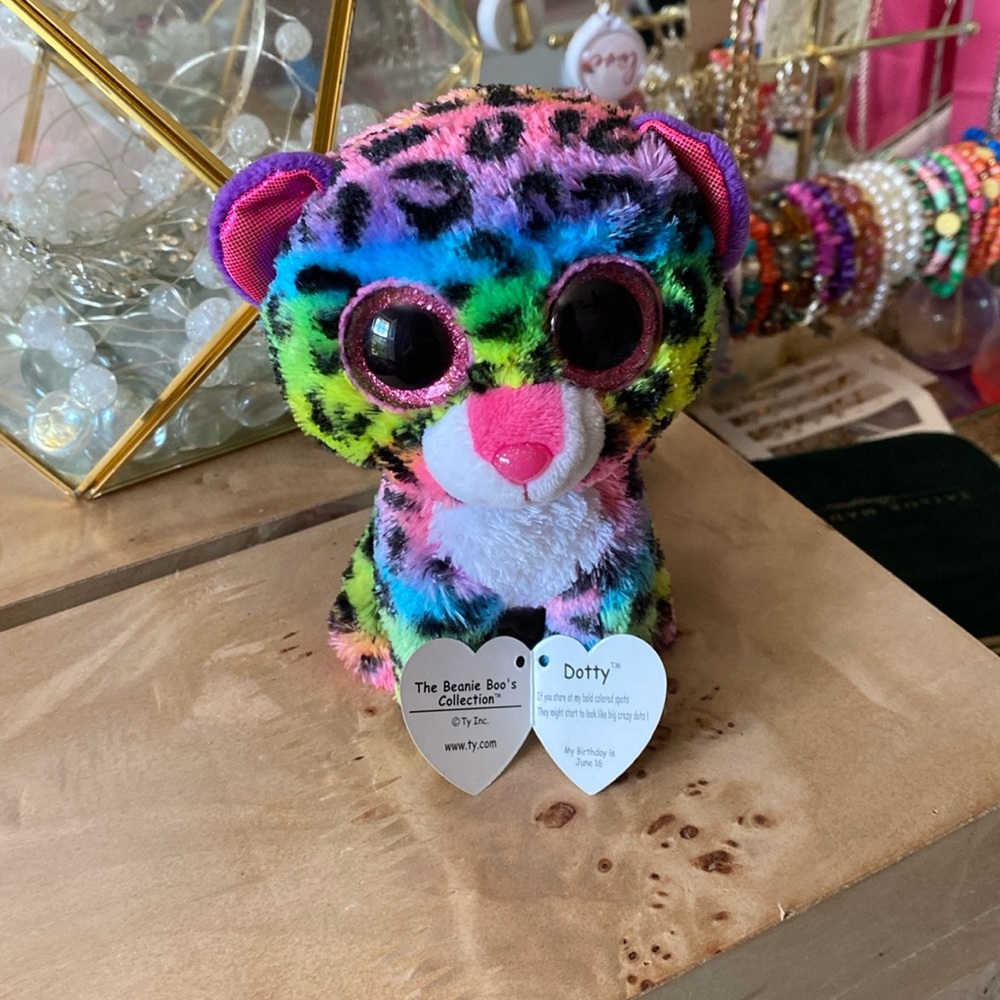 Dotty the Leopard Beanie Boo 6” with Detached Tag. Great Condition!
